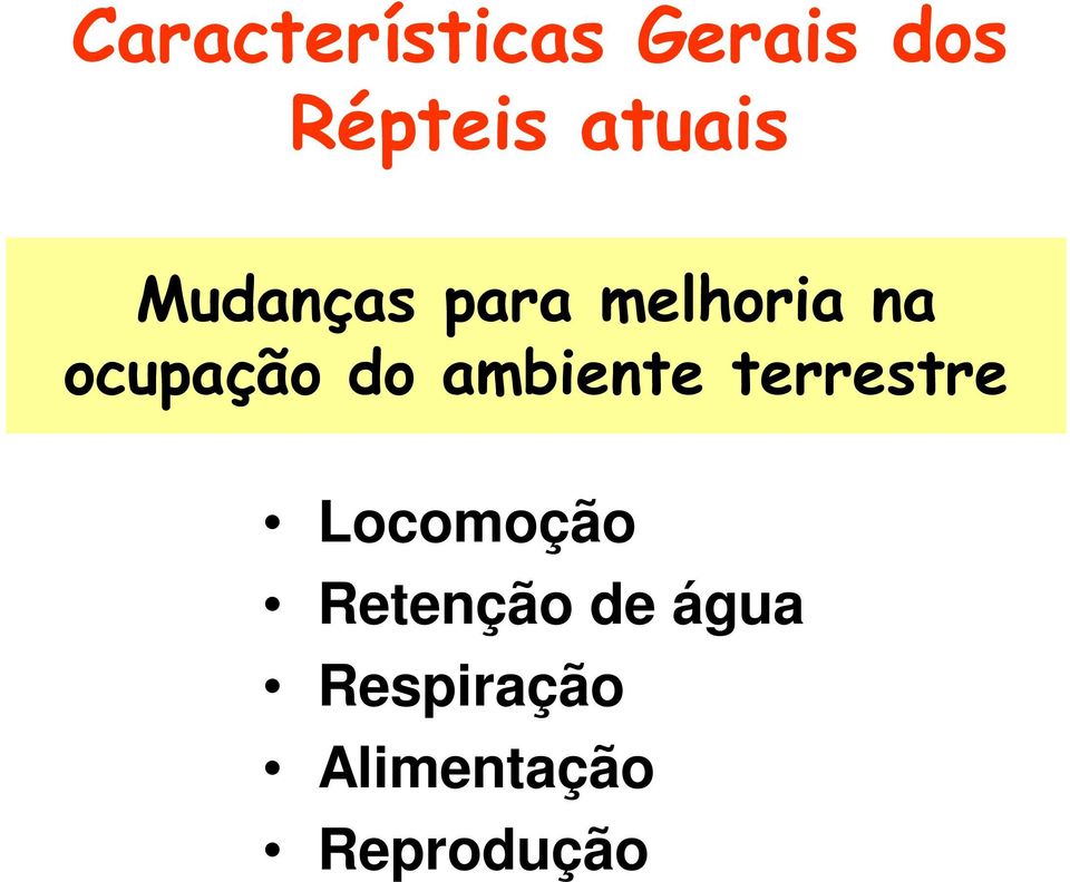 ocupação do ambiente terrestre