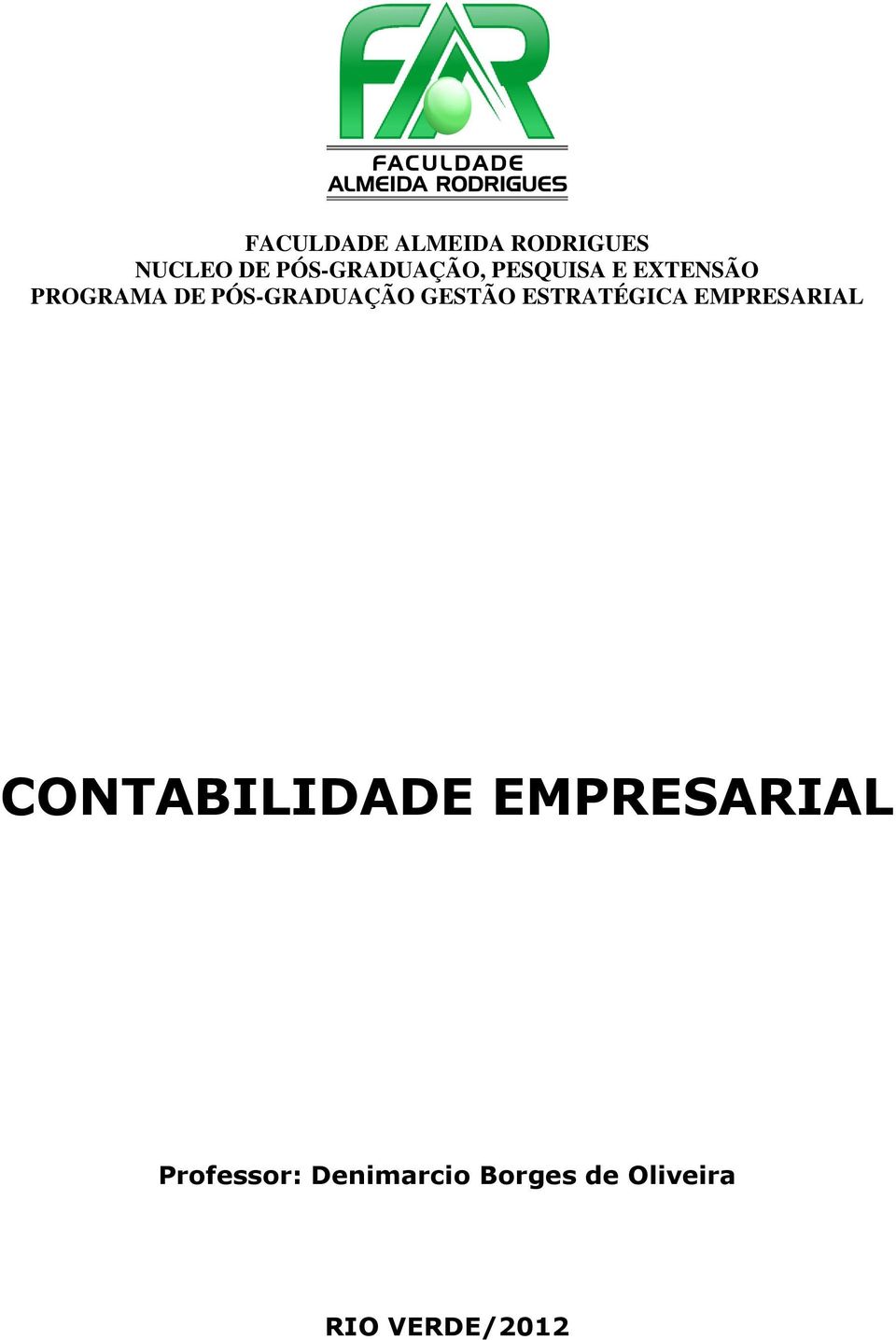 ESTRATÉGICA EMPRESARIAL CONTABILIDADE EMPRESARIAL