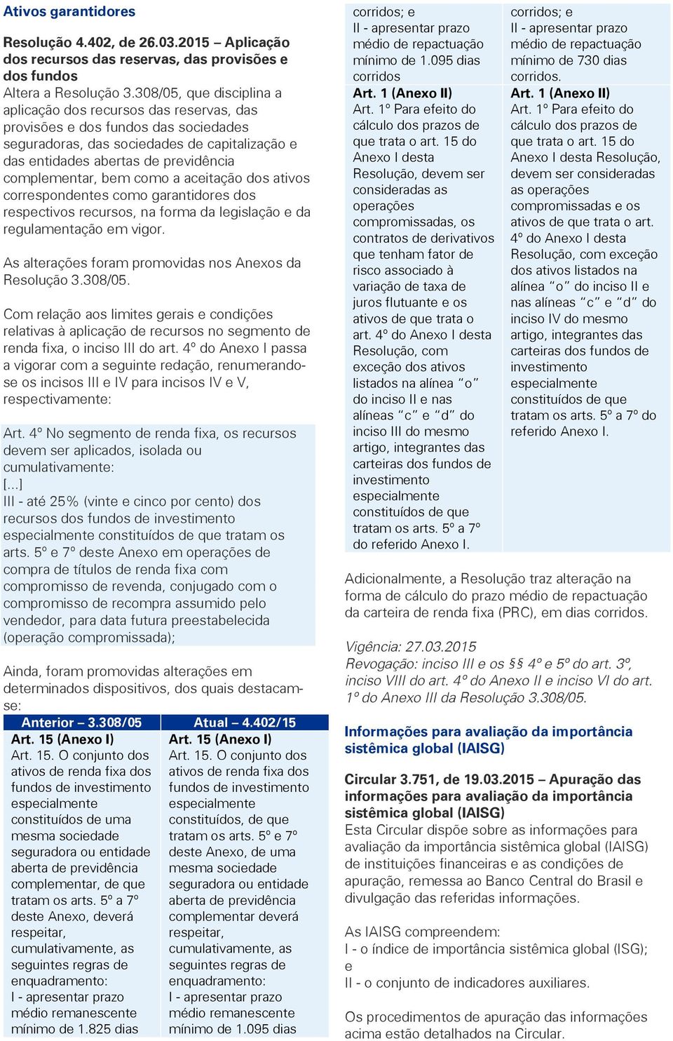 complementar, bem como a aceitação dos ativos correspondentes como garantidores dos respectivos recursos, na forma da legislação e da regulamentação em vigor.