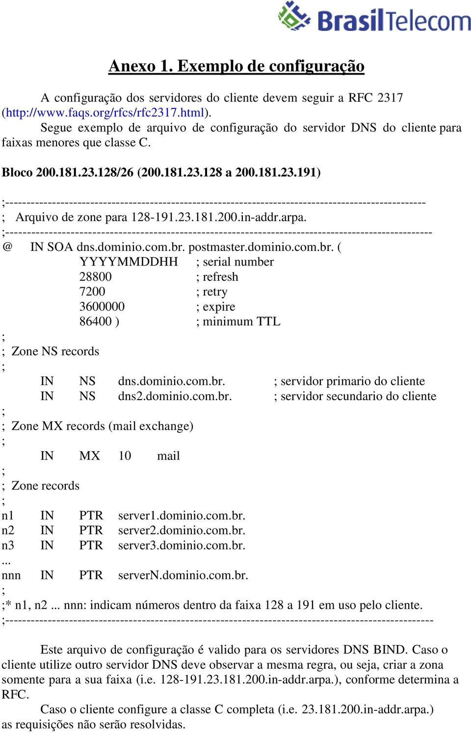 128/26 (200.181.23.128 a 200.181.23.191) --------------------------------------------------------------------------------------------------- Arquivo de zone para 128-191.23.181.200.in-addr.arpa.