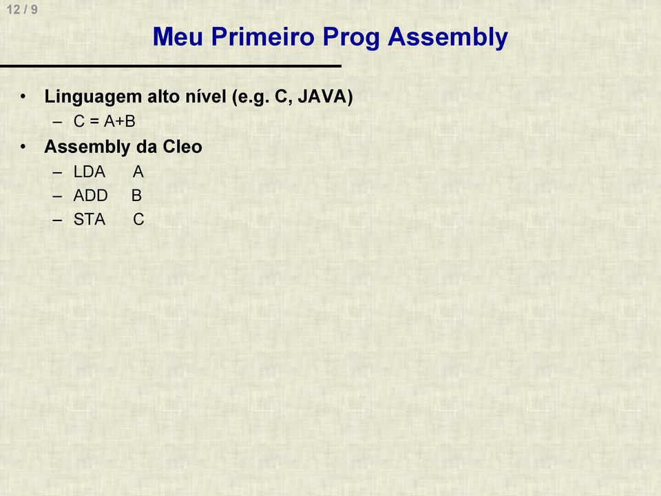 nível (eg C, JV) C = +B