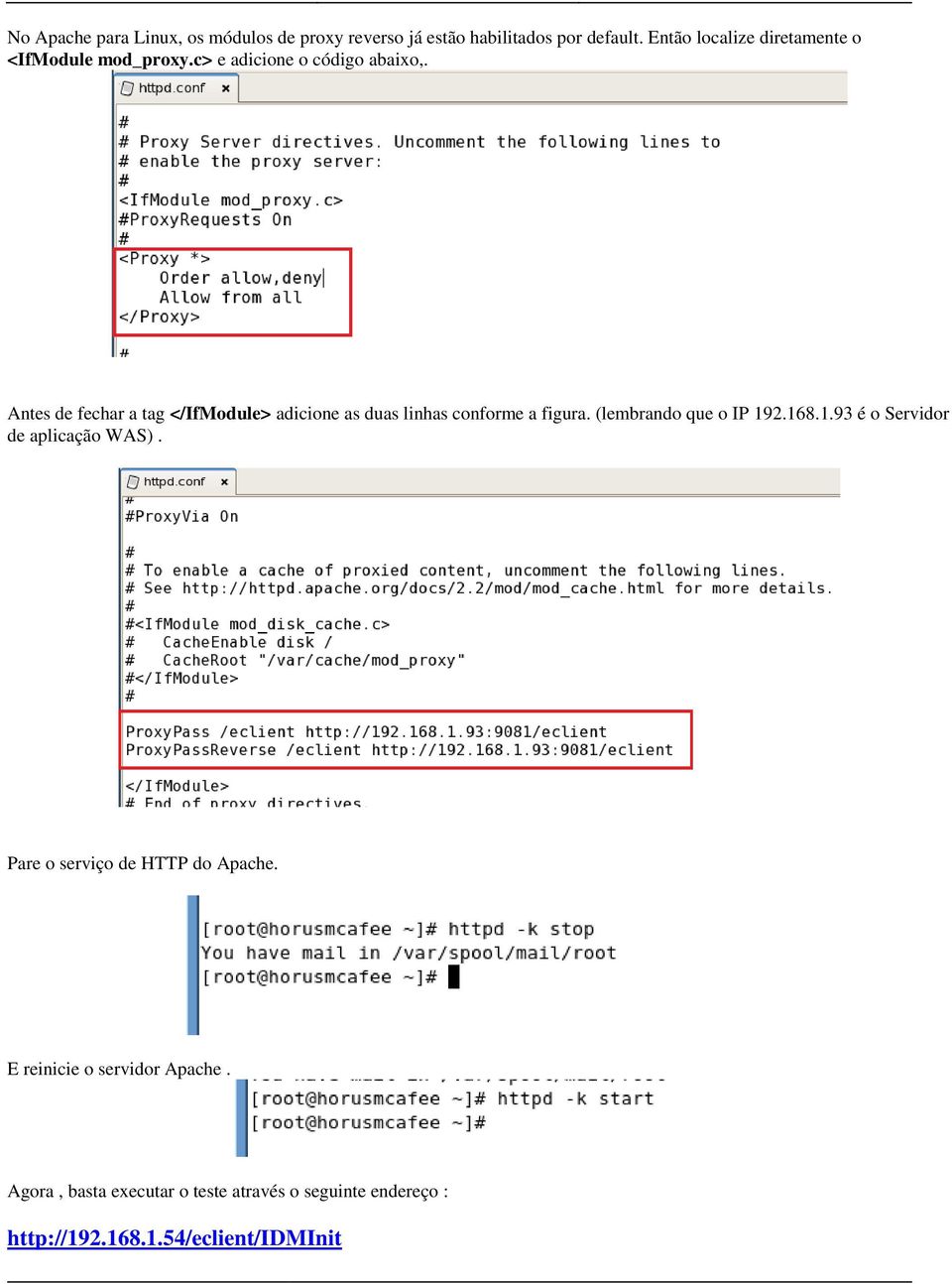 Antes de fechar a tag </IfModule> adicione as duas linhas conforme a figura. (lembrando que o IP 19