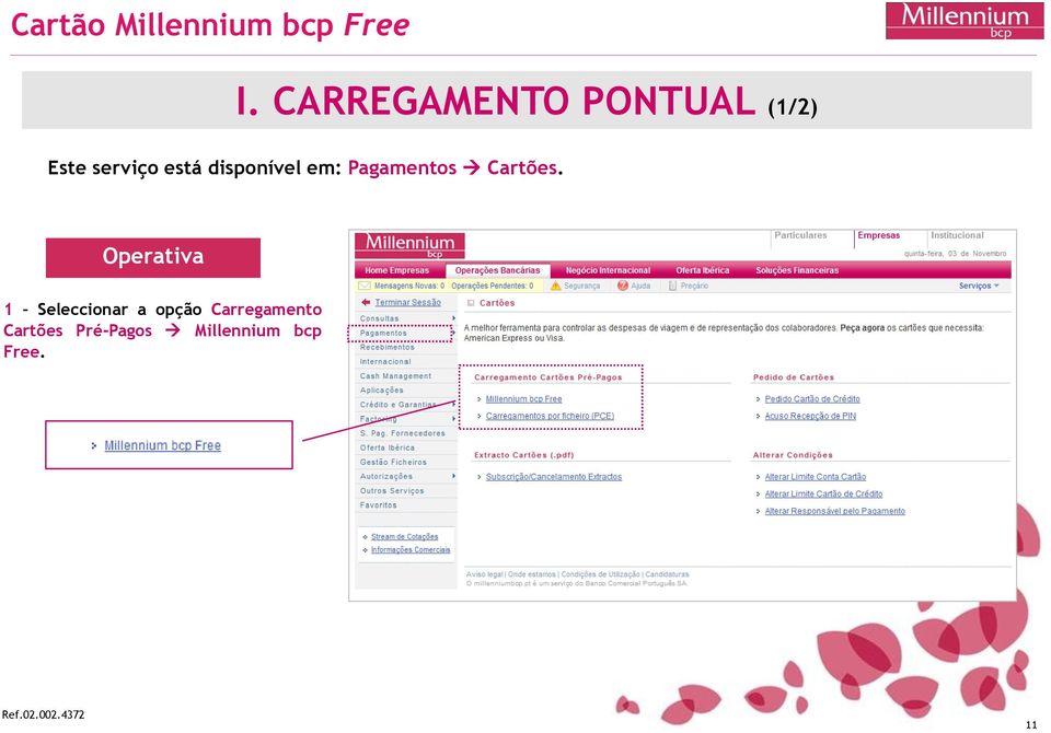 Operativa 1 Seleccionar a opção