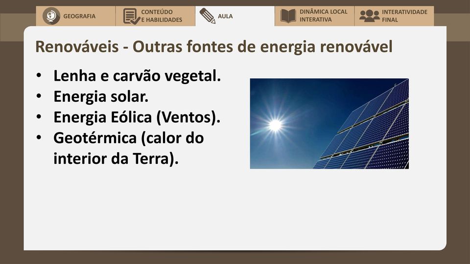 Energia solar.