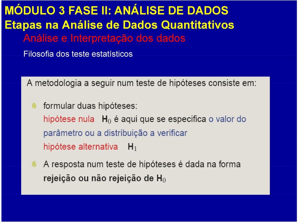 Interpretação dos dados