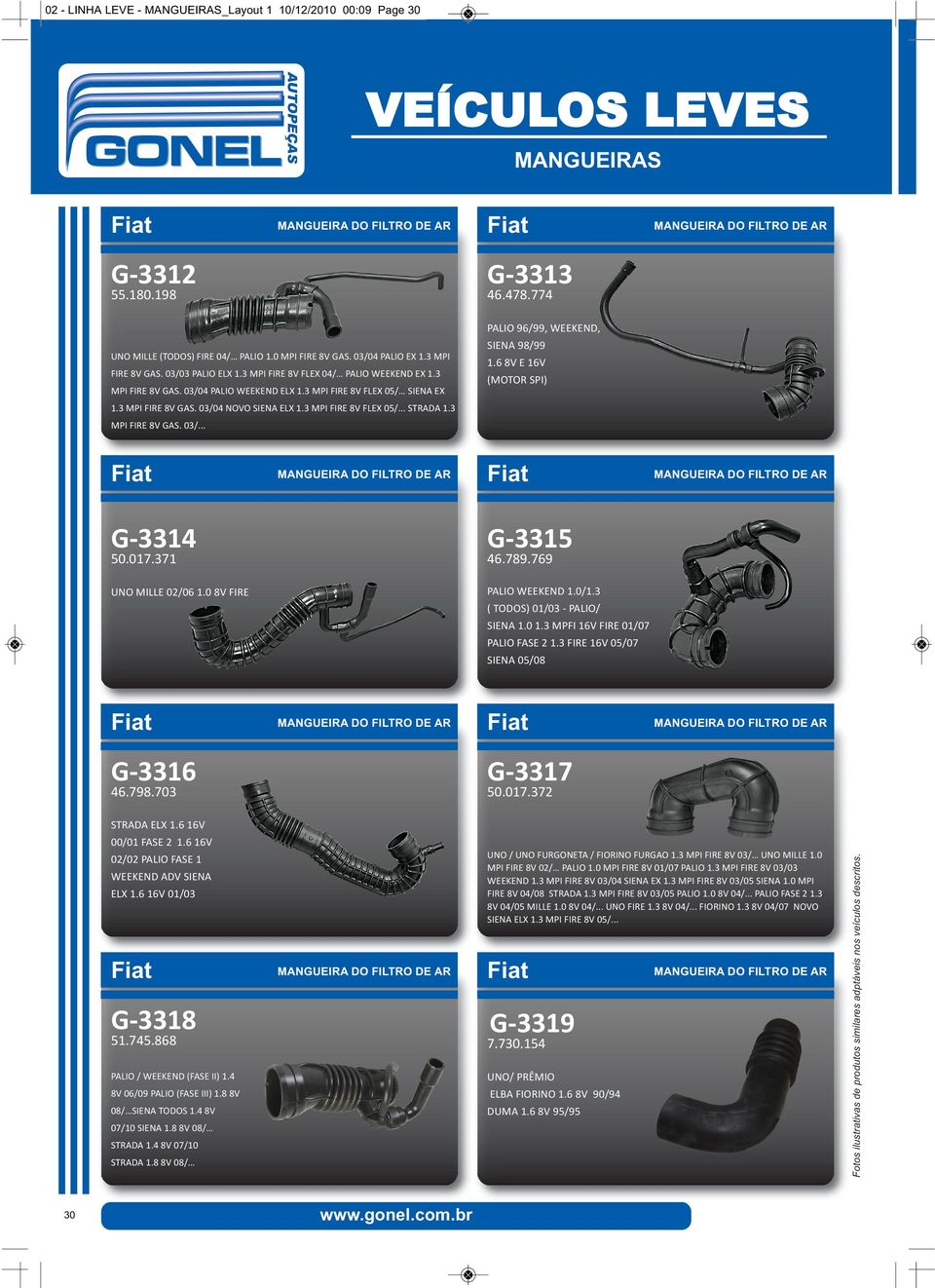 3 MPI FIRE 8V FLEX 05/... STRADA 1.3 MPI FIRE 8V GAS. 03/... G 3314 G 3315 UNO MILLE 02/06 1.0 8V FIRE PALIO WEEKEND 1.0/1.3 ( TODOS) 01/03 PALIO/ SIENA 1.0 1.3 MPFI 16V FIRE 01/07 PALIO FASE 2 1.