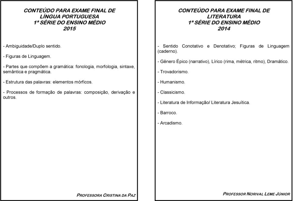 - Processos de formação de palavras: composição, derivação e outros. - Sentido Conotativo e Denotativo; Figuras de Linguagem (caderno).