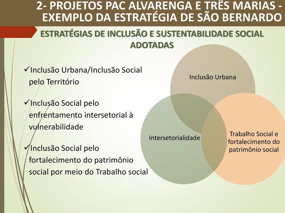 intersetorial à vulnerabilidade Inclusão Social pelo fortalecimento do patrimônio