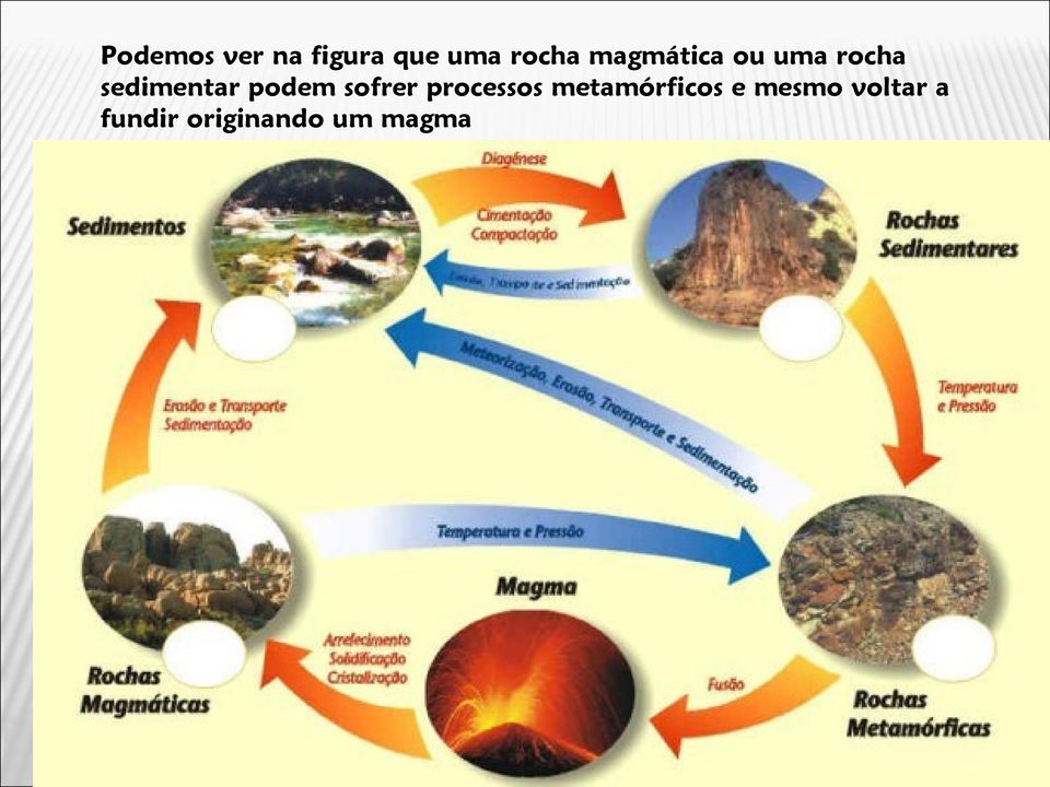 podem sofrer processos metamórficos e