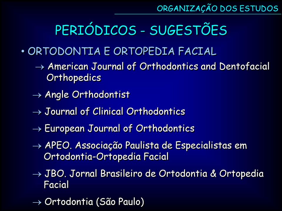 Orthodontics European Journal of Orthodontics APEO.