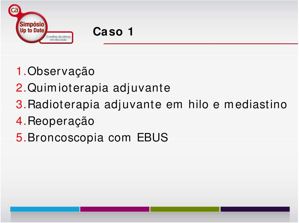 Radioterapia adjuvante em hilo e