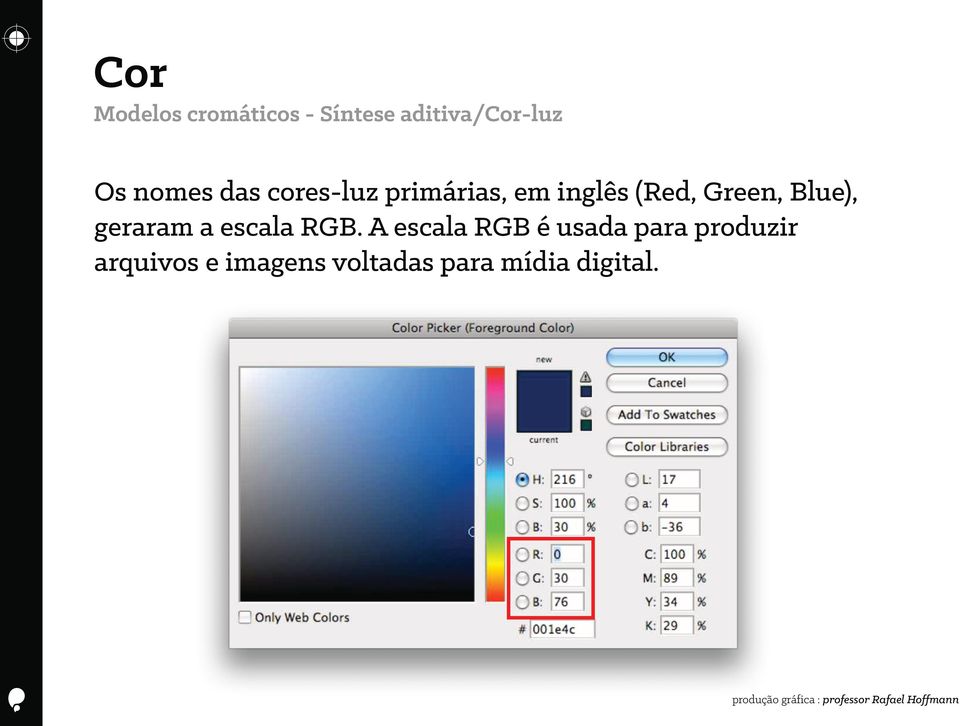 Blue), geraram a escala RGB.