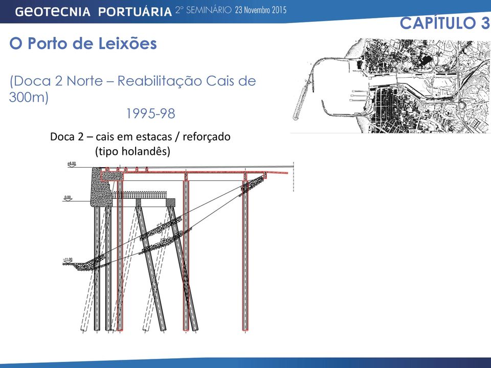 de 300m) 1995-98 Doca 2 cais em