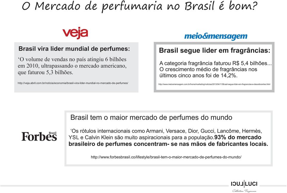 .. O crescimento médio de fragrâncias nos últimos cinco anos foi de 14,2%. http://www.meioemensagem.com.br/home/marketing/noticias/2013/04/11/brasil-segue-lider-em-fragrancias-e-desodorantes.