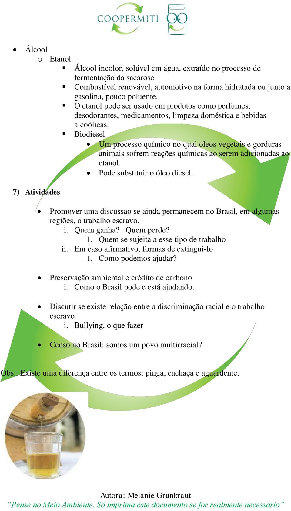 Biodiesel Um processo químico no qual óleos vegetais e gorduras animais sofrem reações químicas ao serem adicionadas ao etanol. Pode substituir o óleo diesel.