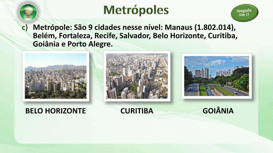 014), Belém, Fortaleza, Recife, Salvador,
