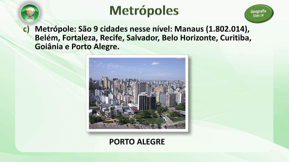 014), Belém, Fortaleza, Recife,