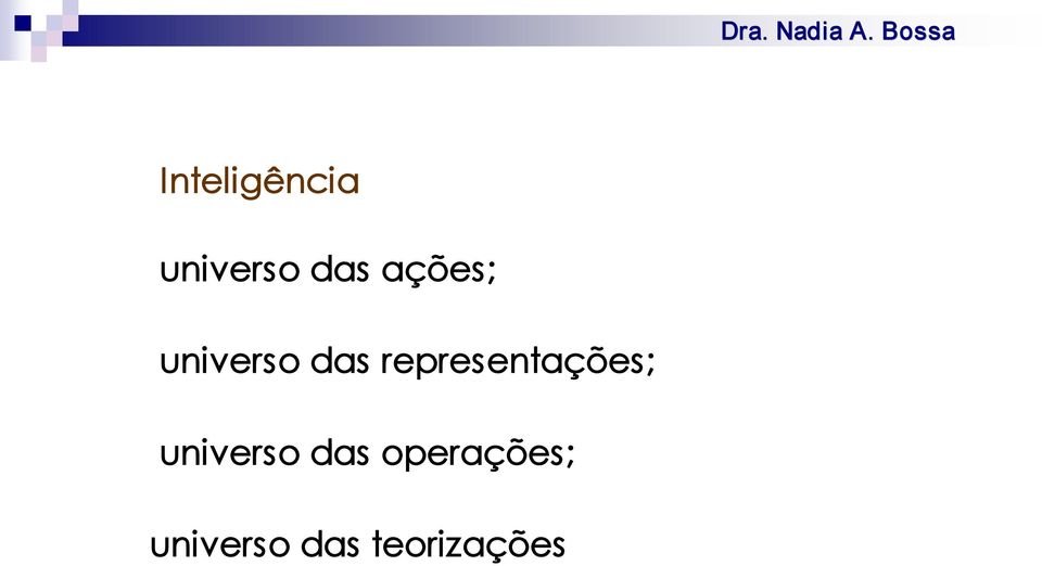 represent oper teorizações