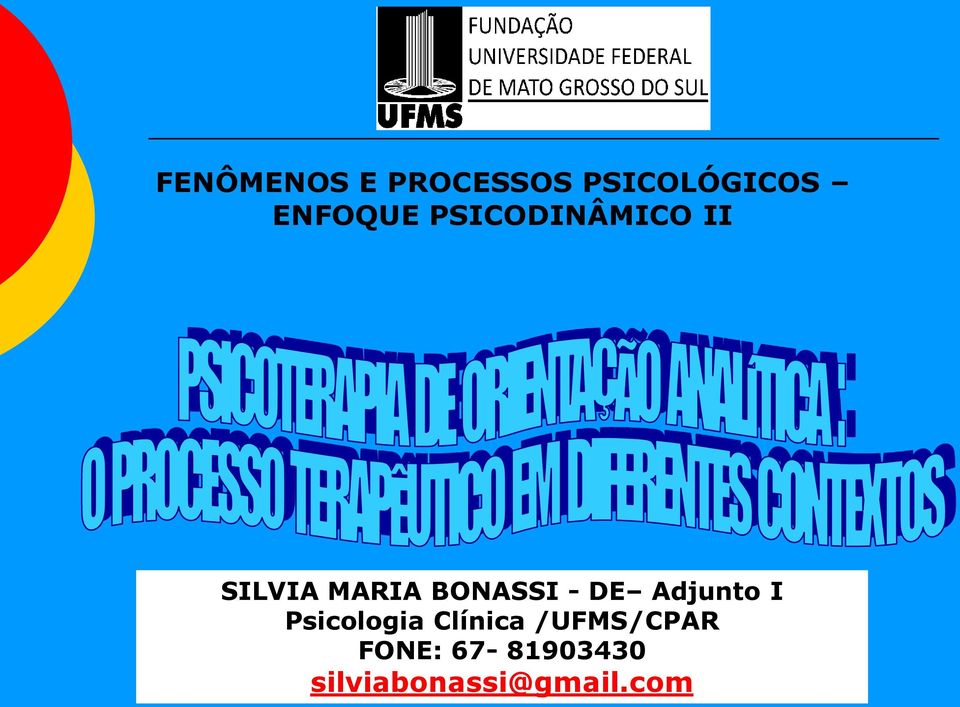 BONASSI - DE Adjunto I Psicologia Clínica
