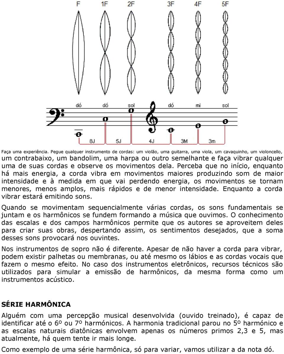 cordas e observe os movimentos dela.