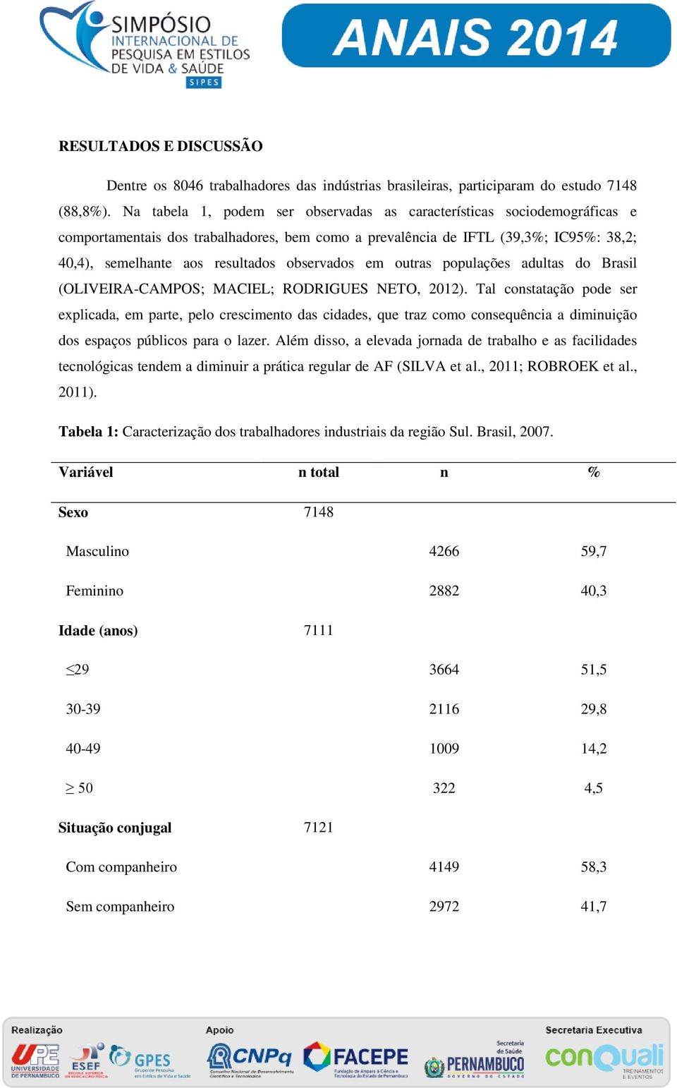 observados em outras populações adultas do Brasil (OLIVEIRA-CAMPOS; MACIEL; RODRIGUES NETO, 2012).