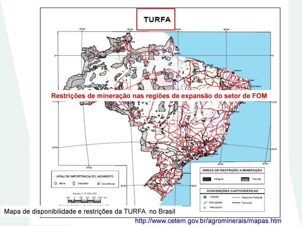 disponibilidade e restrições da TURFA no