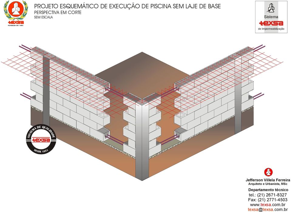 SEM LAJE DE BASE PERSPECTIVA EM CORTE