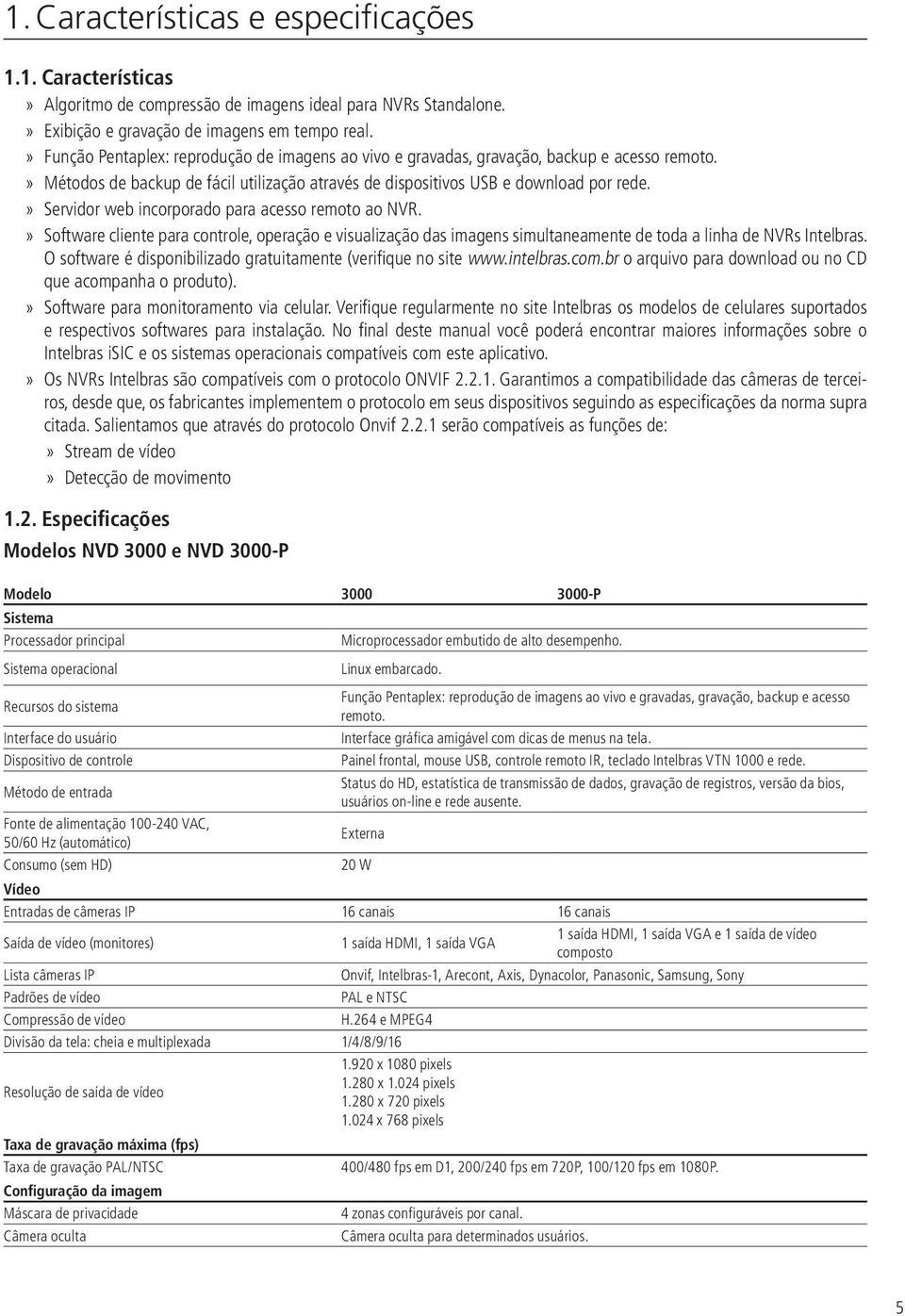 Servidor web incorporado para acesso remoto ao NVR. Software cliente para controle, operação e visualização das imagens simultaneamente de toda a linha de NVRs Intelbras.