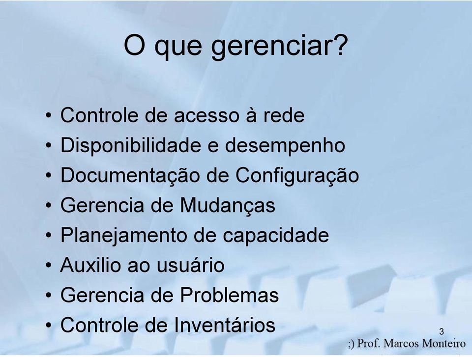 desempenho Documentação de Configuração Gerencia de