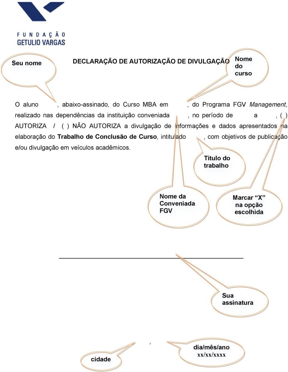 informações e dados apresentados na elaboração do Trabalho de Conclusão de Curso, intitulado e/ou divulgação em veículos acadêmicos.