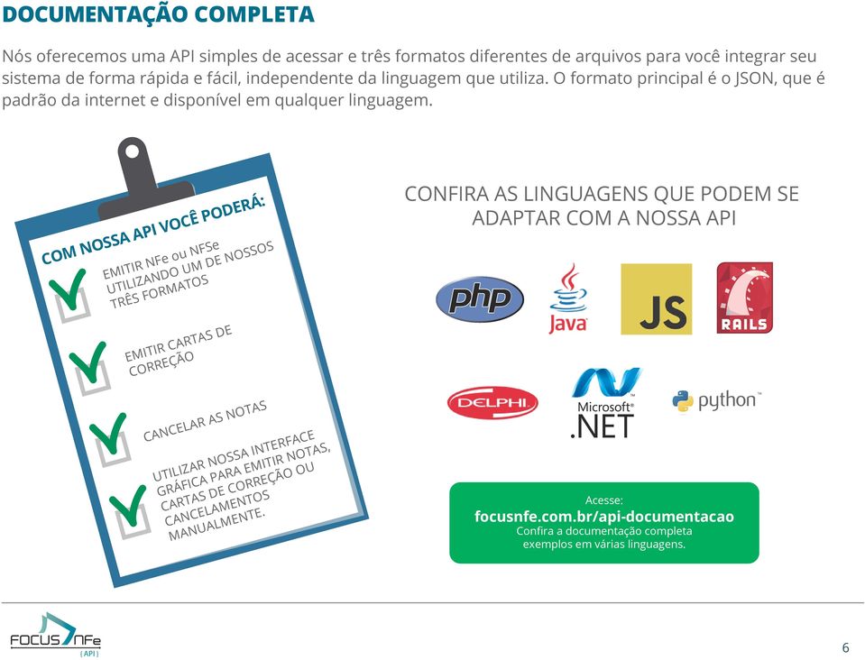 RÁ: E D Ê PO C O API V A S NOS NFSe OSSOS u M o N e CO M DE IR NF CONFIRA AS LINGUAGENS QUE PODEM SE ADAPTAR COM A NOSSA API EMIT ANDO U S O IZ UTIL FORMAT TRÊS RTAS A C IR EMIT EÇÃO