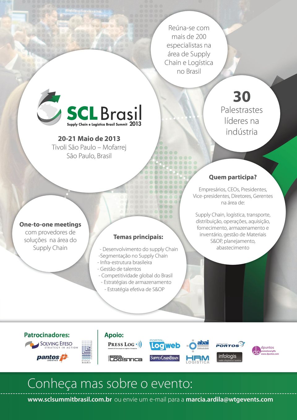 Desenvolvimento do supply Chain -Segmentação no Supply Chain - Infra-estrutura brasileira - Gestão de talentos - Competitividade global do Brasil - Estratégias de armazenamento - Estratégia efetiva
