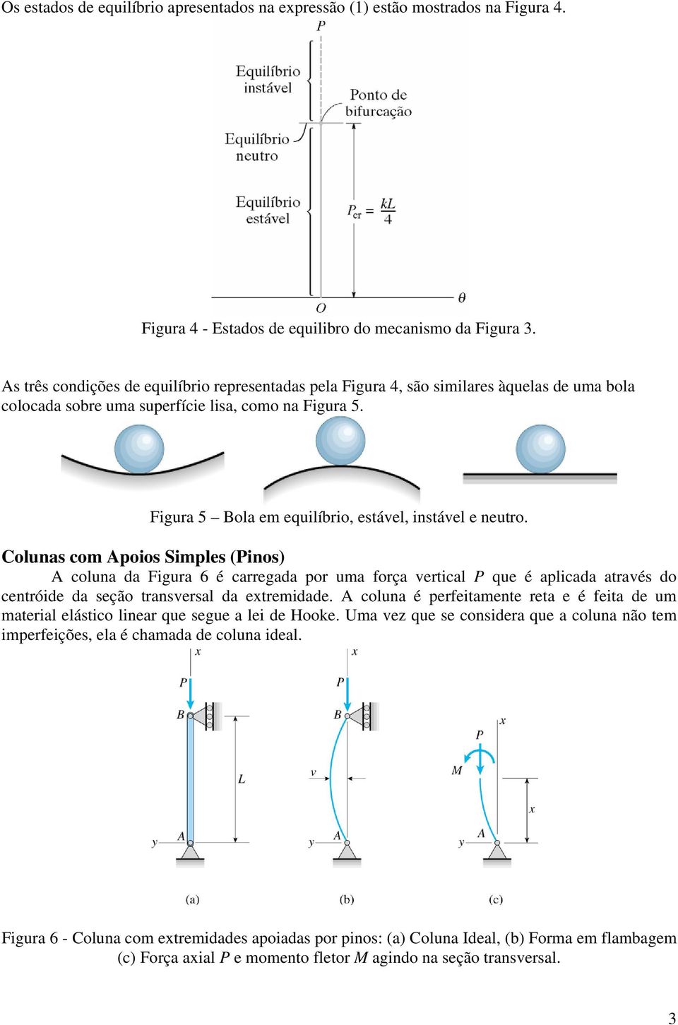 Figura 5 Bola em equilíbrio, estável, instável e neutro.