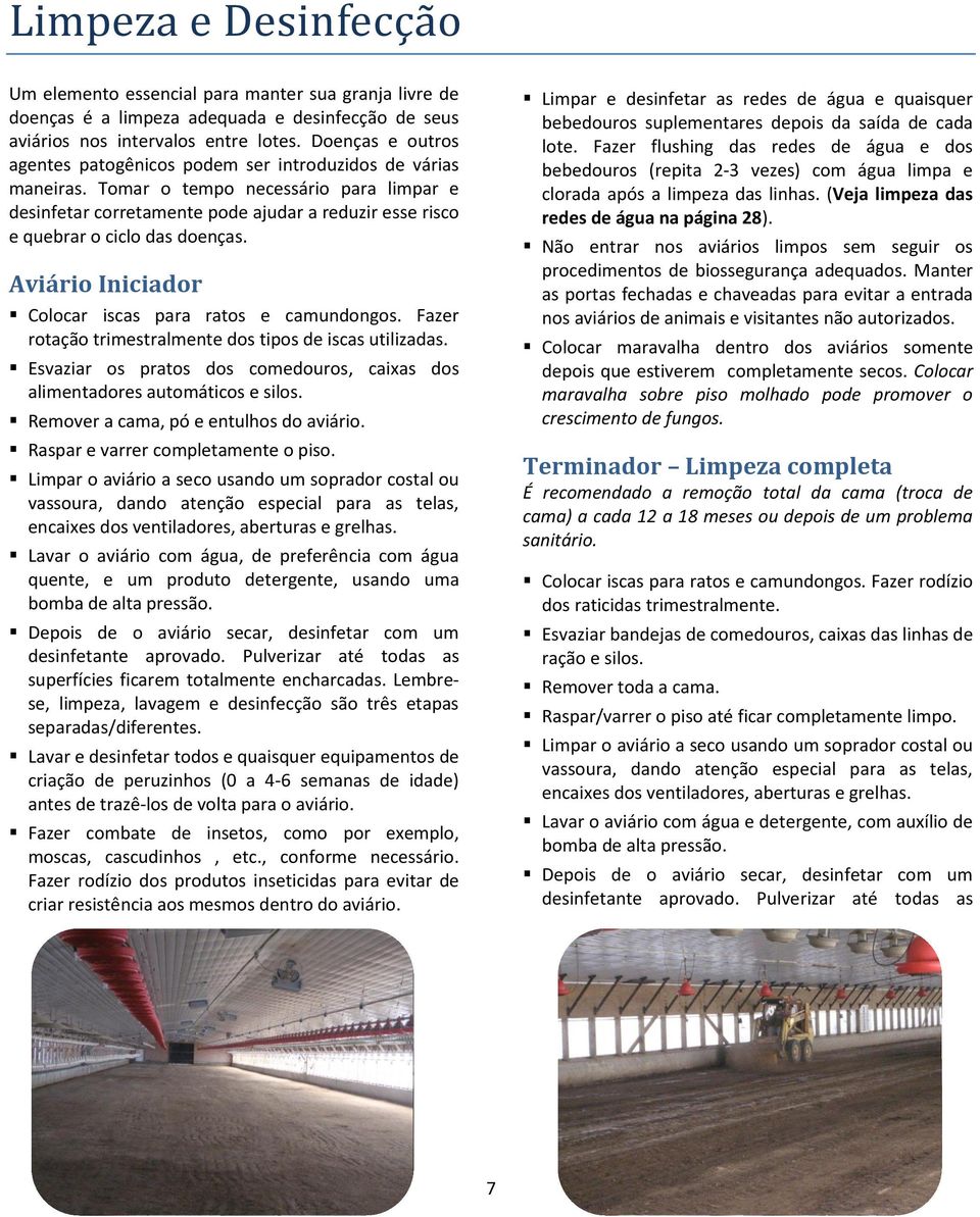 Tomar o tempo necessário para limpar e desinfetar corretamente pode ajudar a reduzir esse risco e quebrar o ciclo das doenças. Aviário Iniciador Colocar iscas para ratos e camundongos.