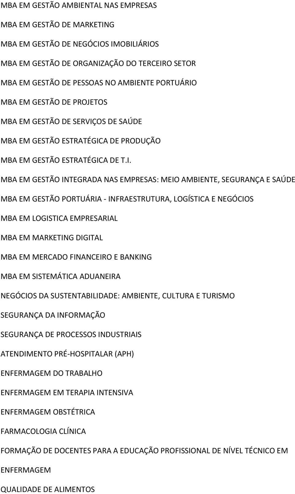 OS DE SAÚDE MBA EM GESTÃO ESTRATÉGIC