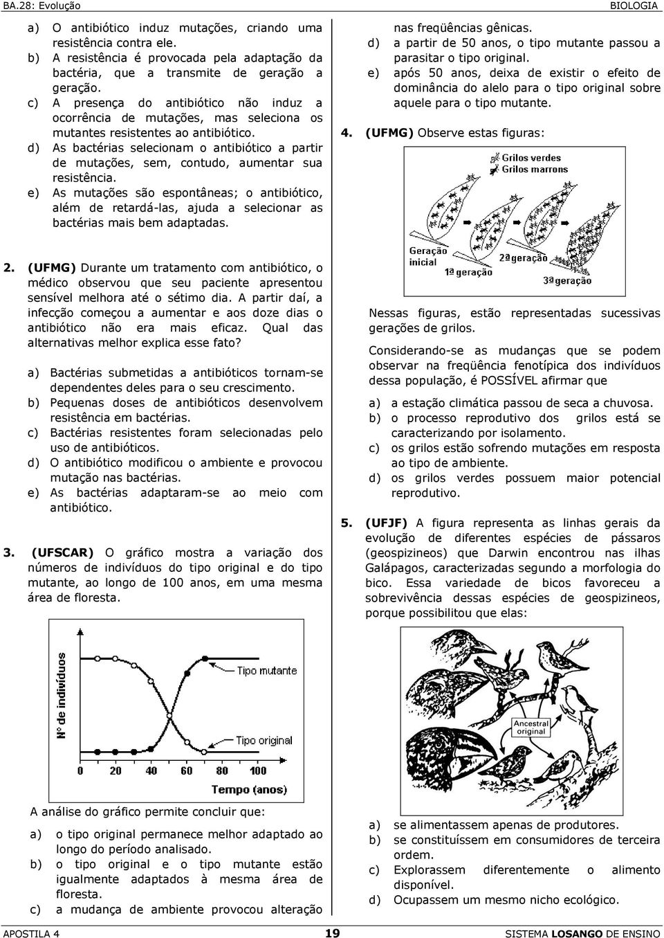 d) As bactérias selecionam o antibiótico a partir de mutações, sem, contudo, aumentar sua resistência.