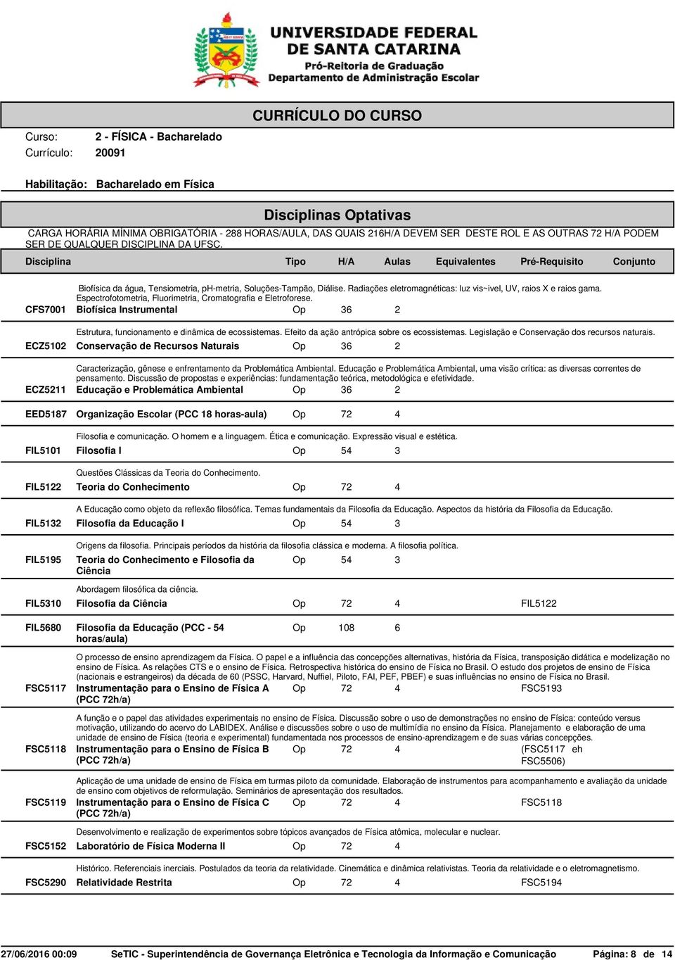 Espectrofotometria, Fluorimetria, Cromatografia e Eletroforese. CFS7001 Biofísica Instrumental Op 36 2 Estrutura, funcionamento e dinâmica de ecossistemas.