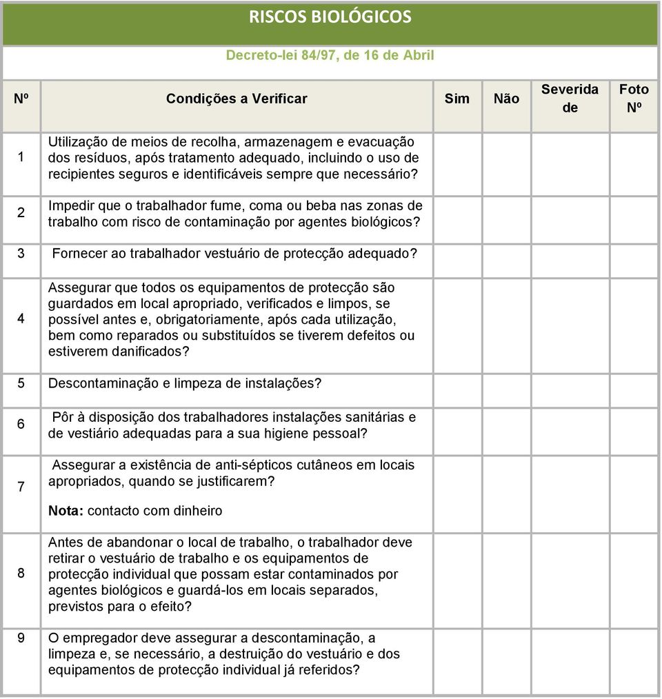 3 Fornecer ao trabalhador vestuário de protecção adequado?