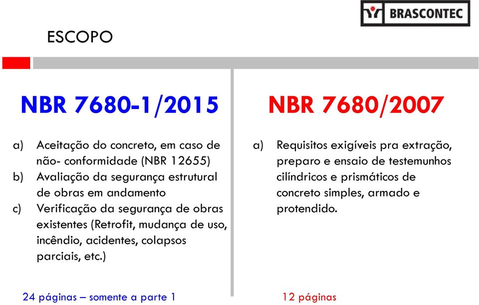 mudança de uso, incêndio, acidentes, colapsos parciais, etc.