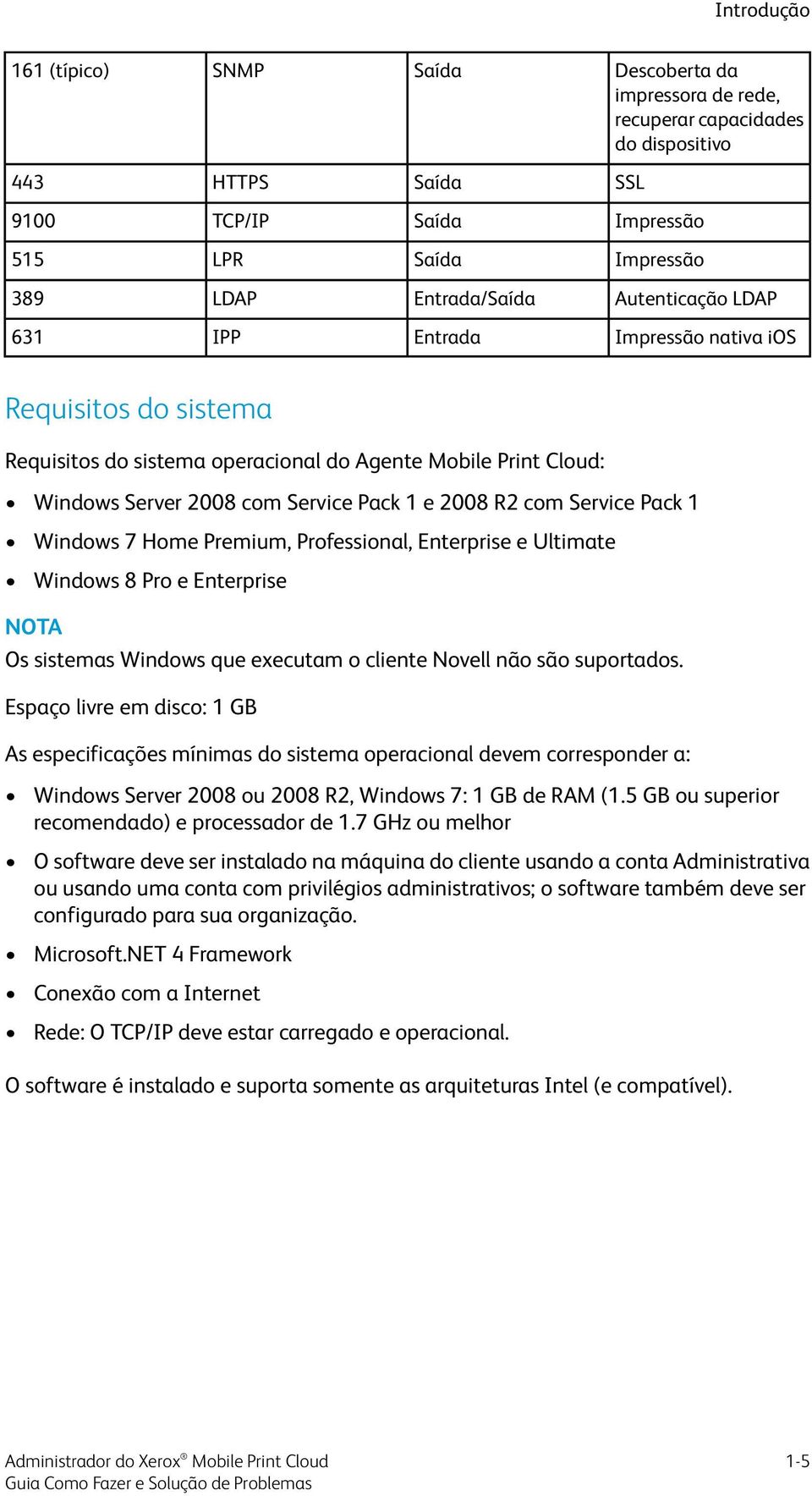 2008 R2 com Service Pack 1 Windows 7 Home Premium, Professional, Enterprise e Ultimate Windows 8 Pro e Enterprise Os sistemas Windows que executam o cliente Novell não são suportados.
