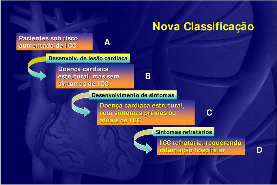 Desenvolvimento de sintomas Doença a cardíaca aca estrutural, com sintomas