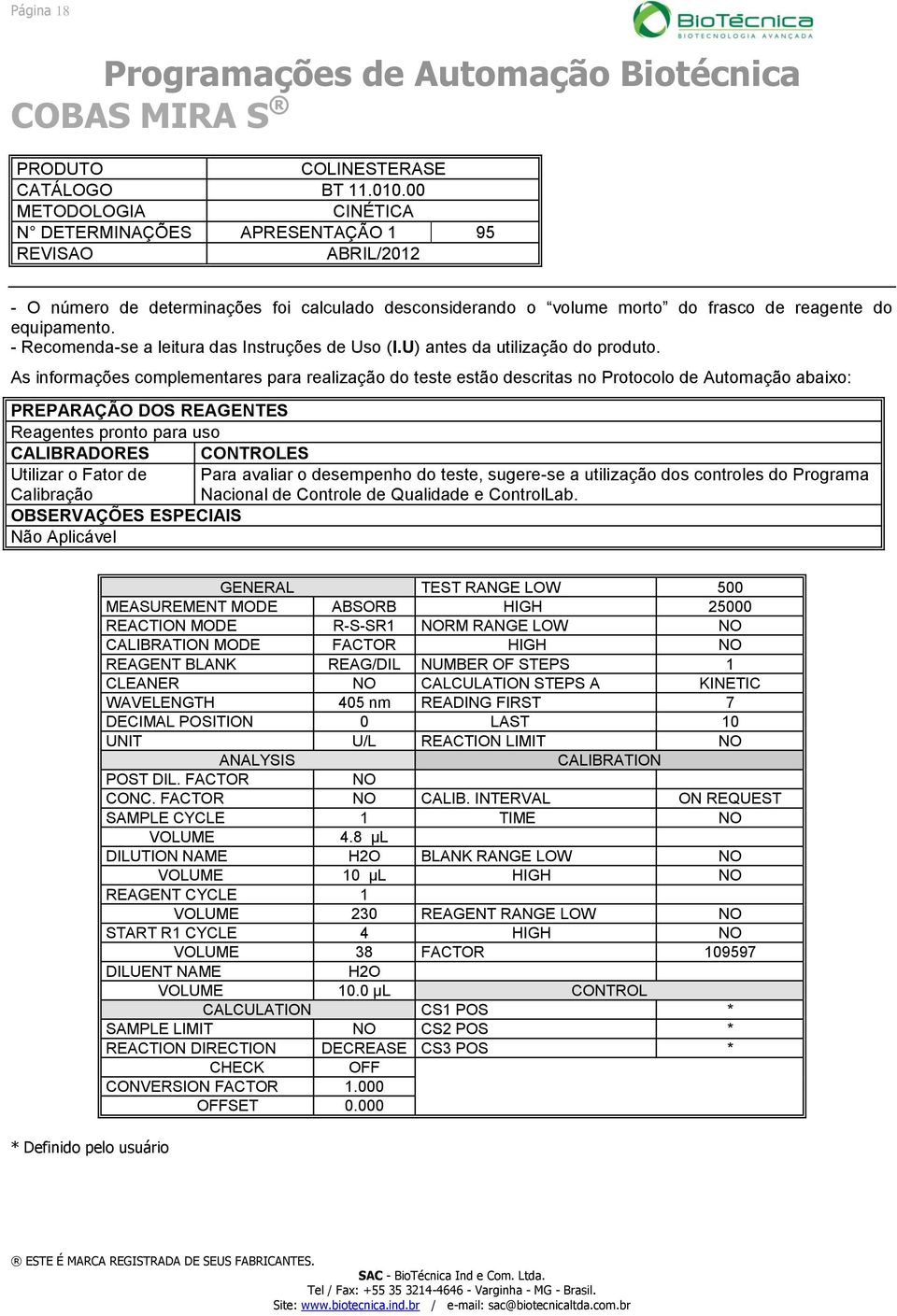 Nacional de Controle de Qualidade e ControlLab.