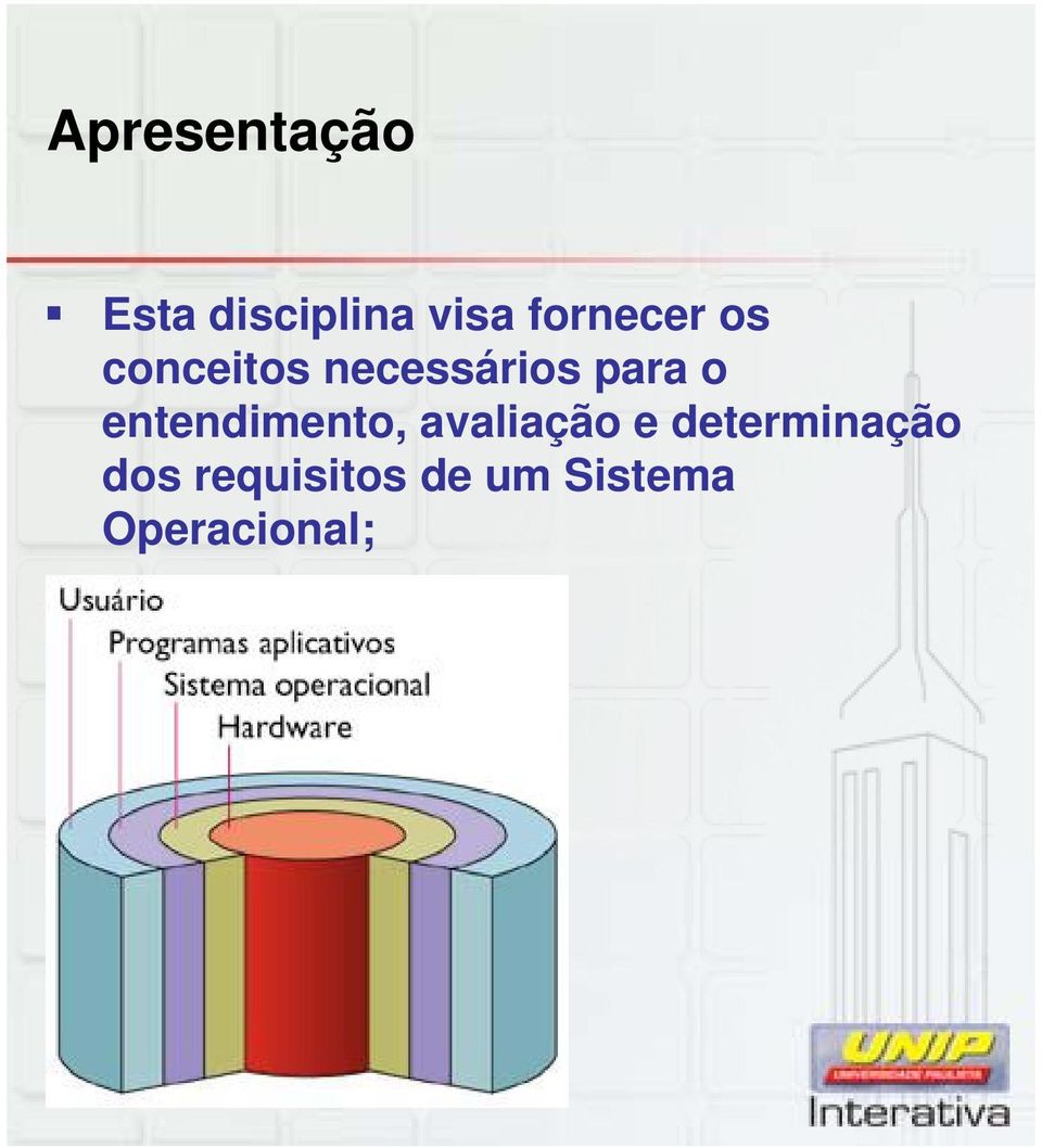 o entendimento, avaliação e