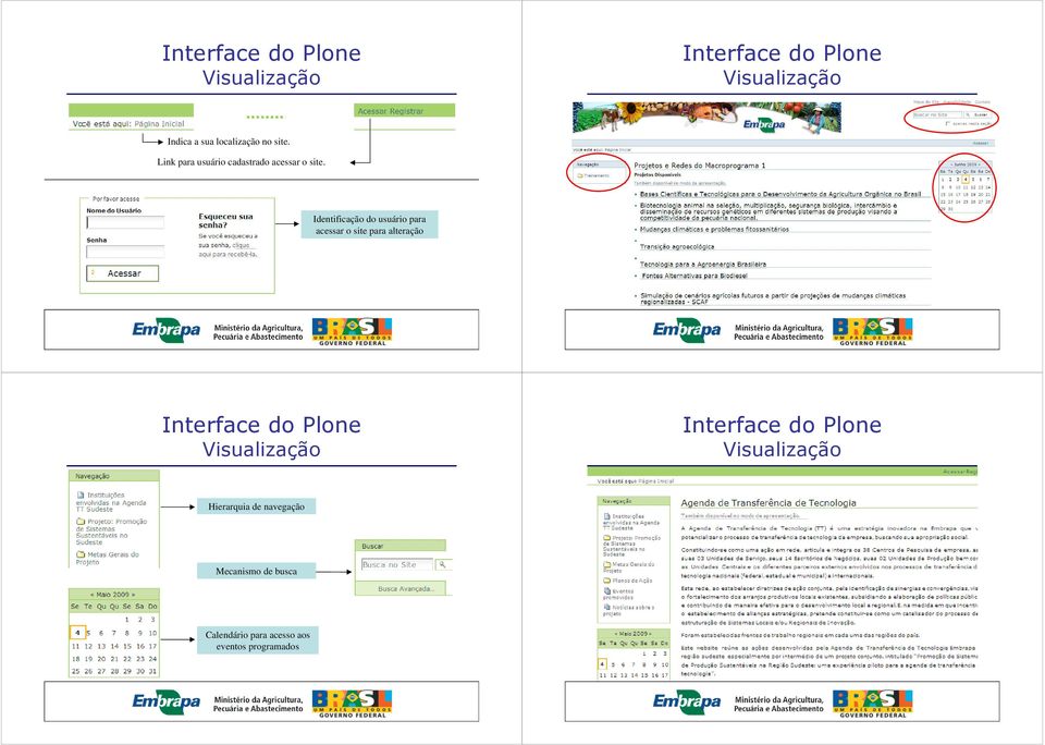 Identificação do usuário para acessar o site para alteração Interface do Plone