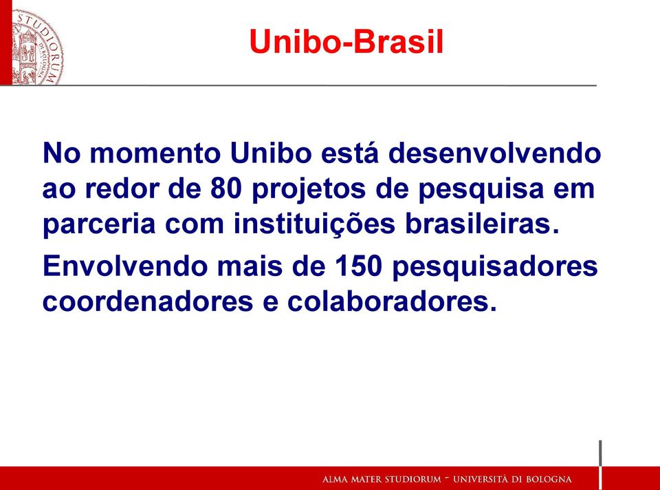 com instituições brasileiras.