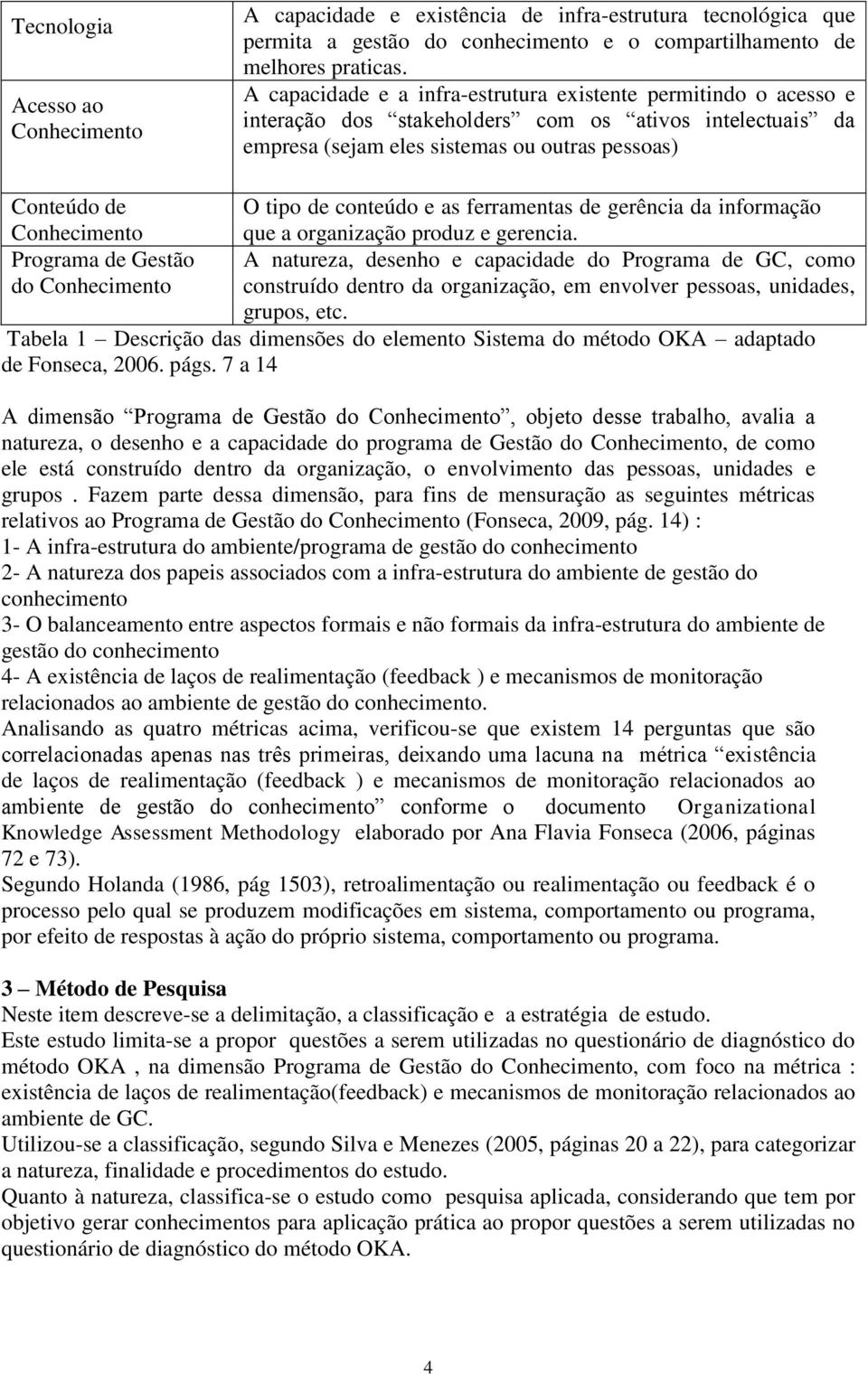 Programa de Gestão do Conhecimento O tipo de conteúdo e as ferramentas de gerência da informação que a organização produz e gerencia.