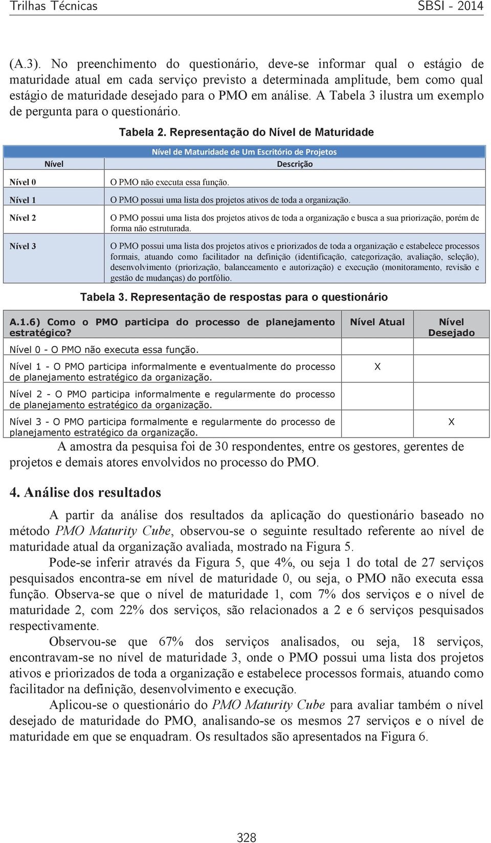 Nível 2 - O PMO participa informalmente e regularmente do processo de planejamento estratégico da organização.