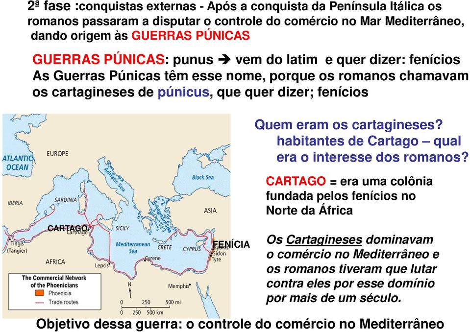 eram os cartagineses? habitantes de Cartago qual era o interesse dos romanos?