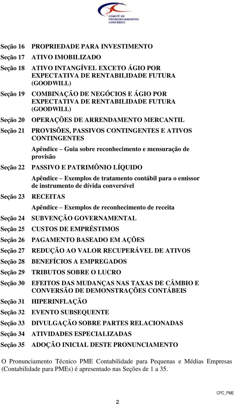 OPERAÇÕES DE ARRENDAMENTO MERCANTIL PROVISÕES, PASSIVOS CONTINGENTES E ATIVOS CONTINGENTES Apêndice Guia sobre reconhecimento e mensuração de provisão PASSIVO E PATRIMÔNIO LÍQUIDO Apêndice Exemplos