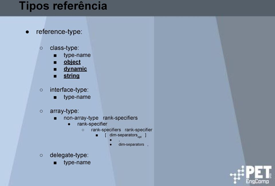 non-array-type rank-specifiers delegate-type: type-name